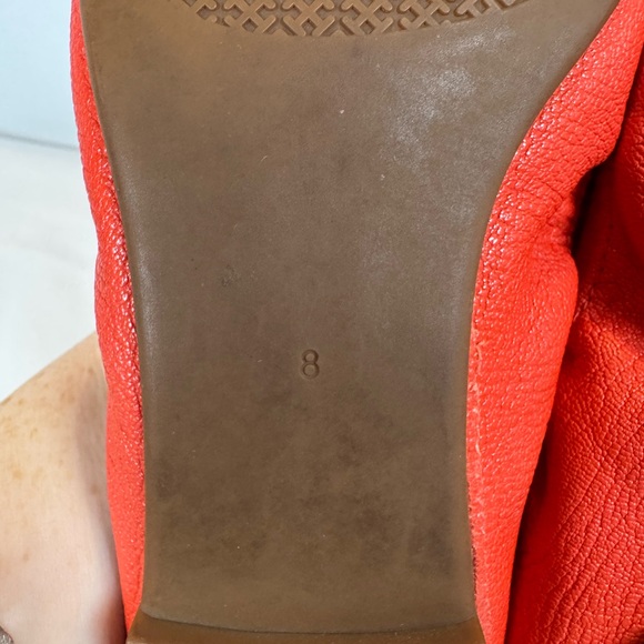 Tory Burch Allie Ballet Flats | Samba Orange / Coral Red - Picture 9 of 14
